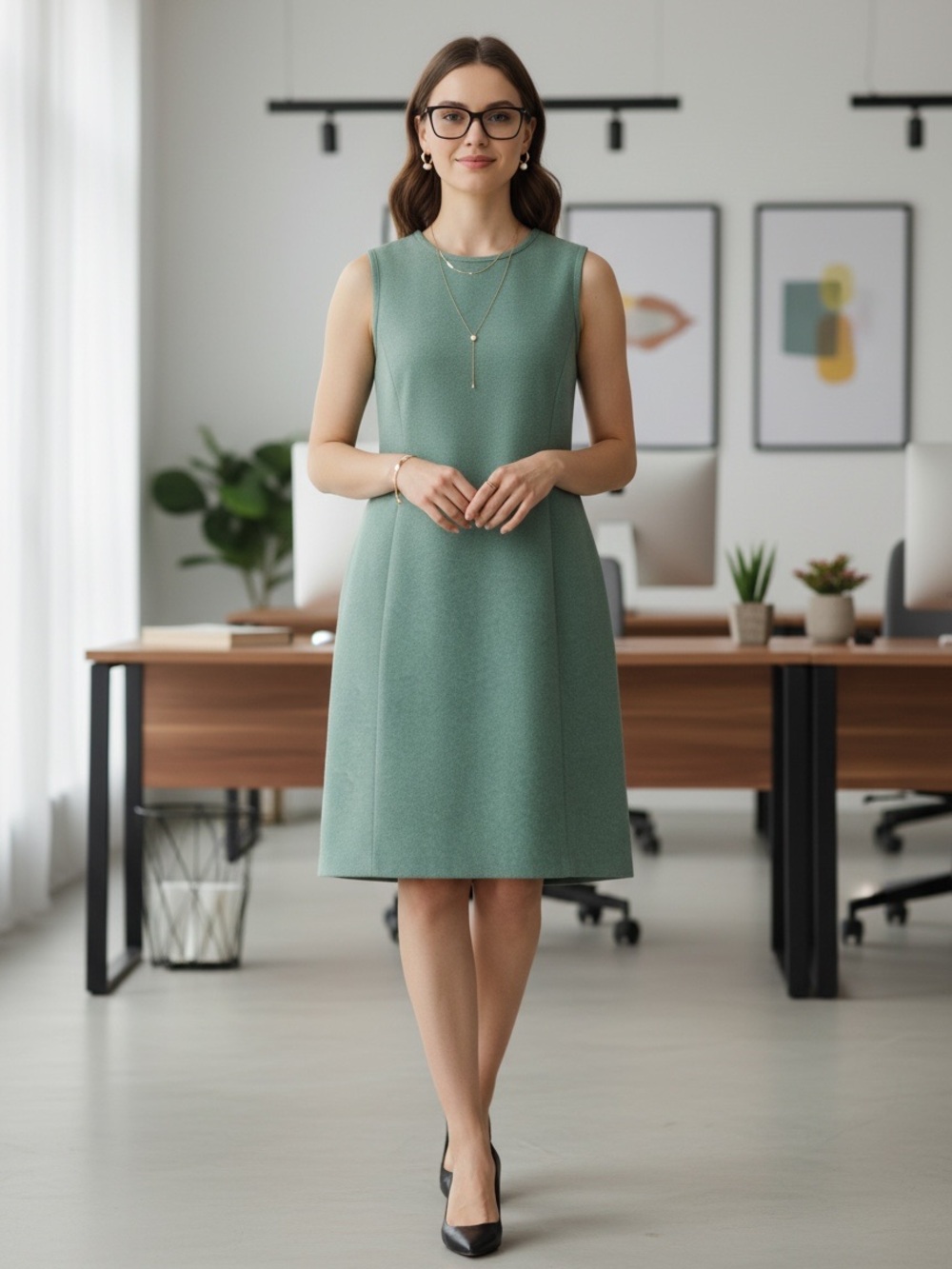 NYC Designer Liv Devon Vintage Classic Cashmere Sleeveless Shift